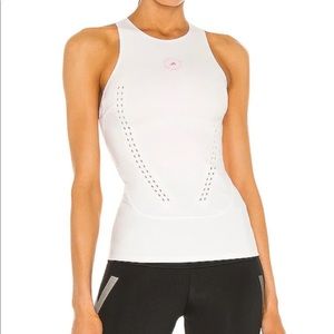 Stella McCartney for Adidas Truepur Tank in white/active pink.